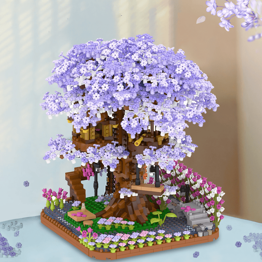 Buildiverse Purple - 2200 PCS Mini Cherry Tree House