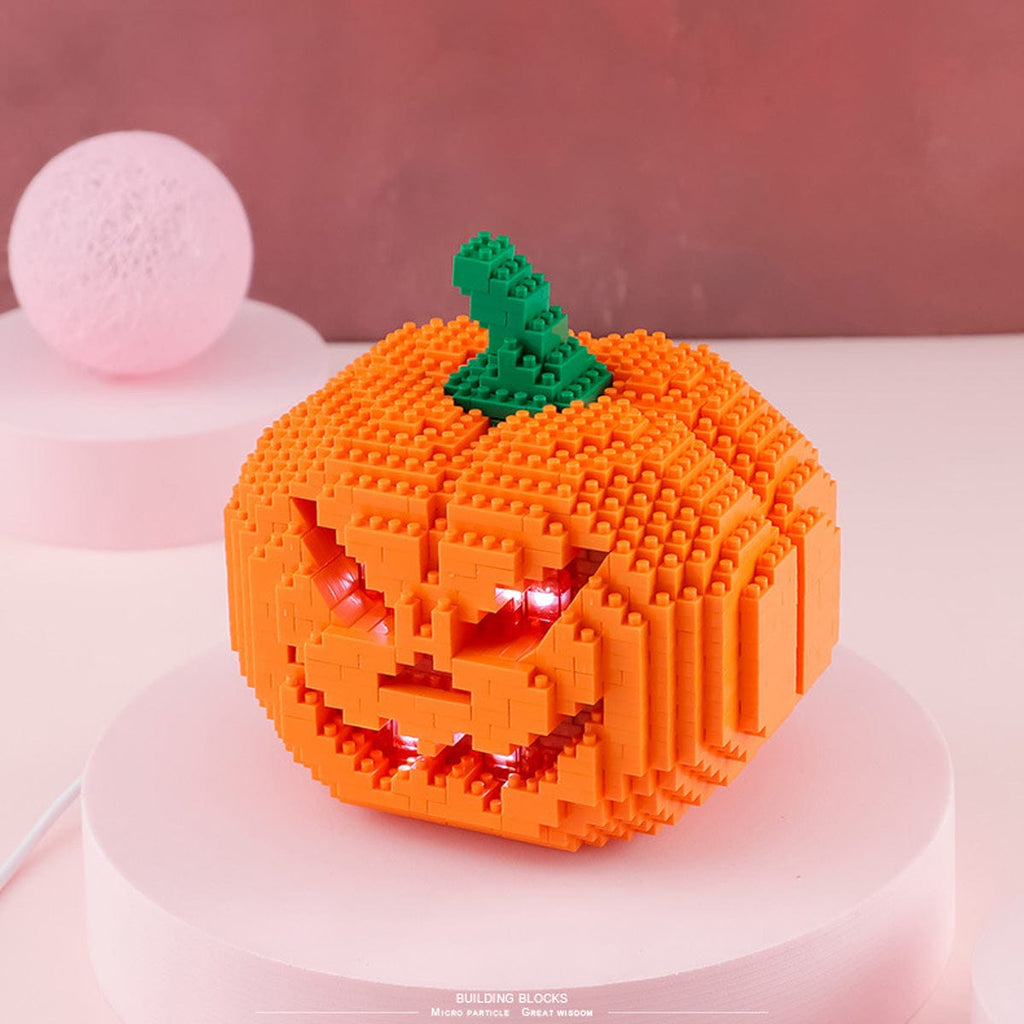 Buildiverse Jack O Lantern Pumpkin Head