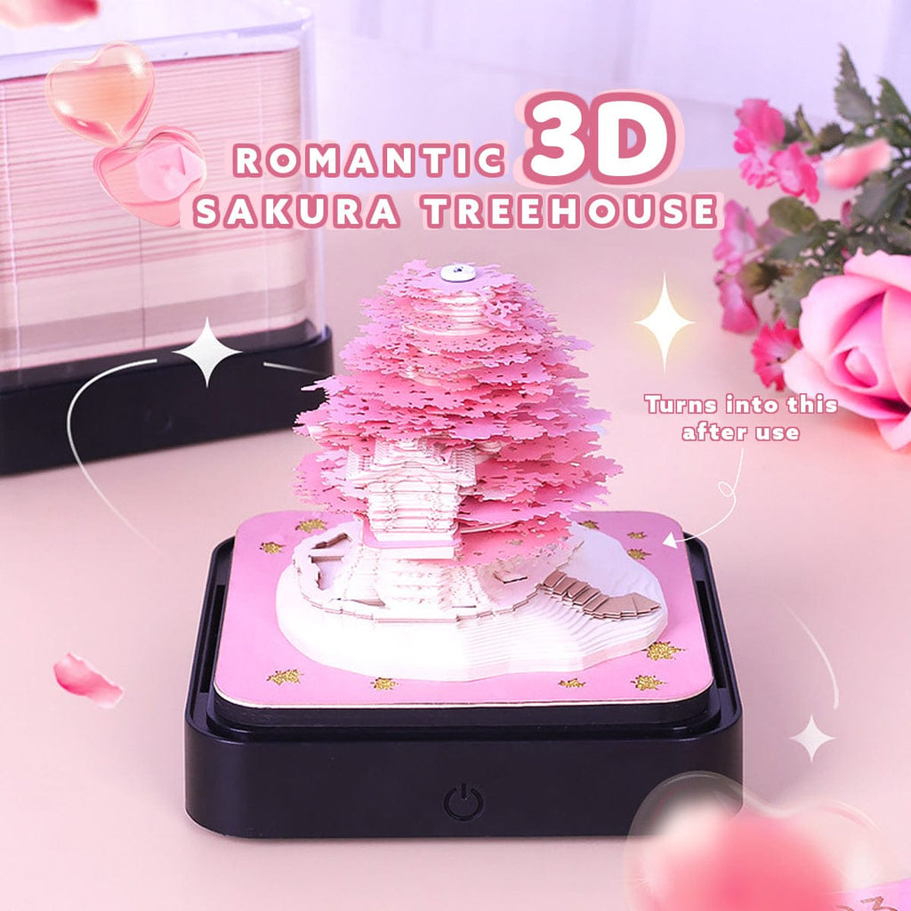 Buildiverse 3D Sakura Treehouse Notepad