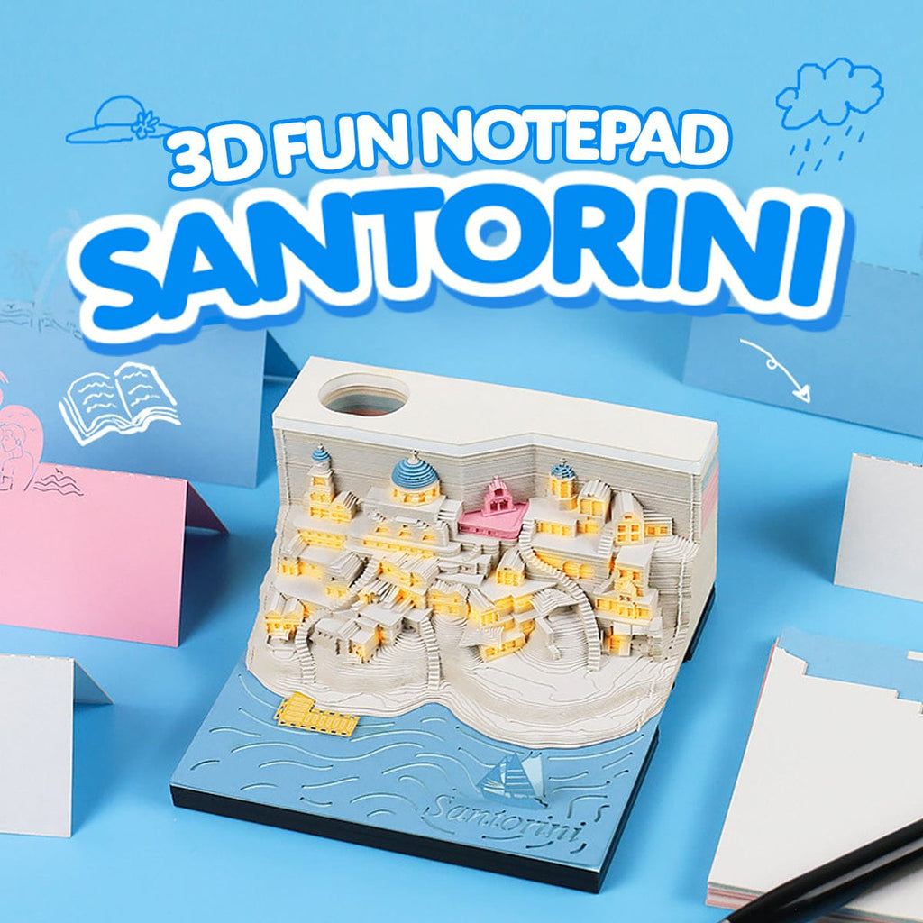 Buildiverse 3D Santorini Notepad