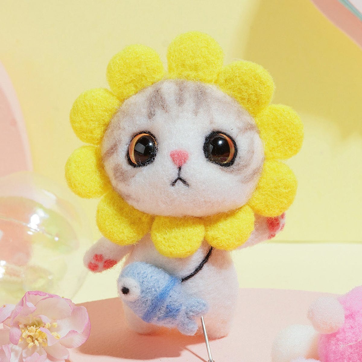 Sunflower kitty plush toy