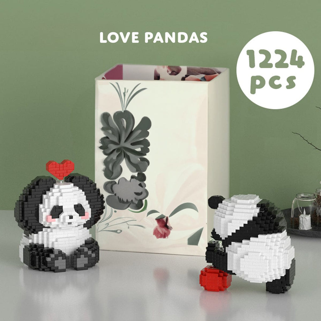 Buildiverse Love Pandas (1224 PCS) Kawaii Panda Sets