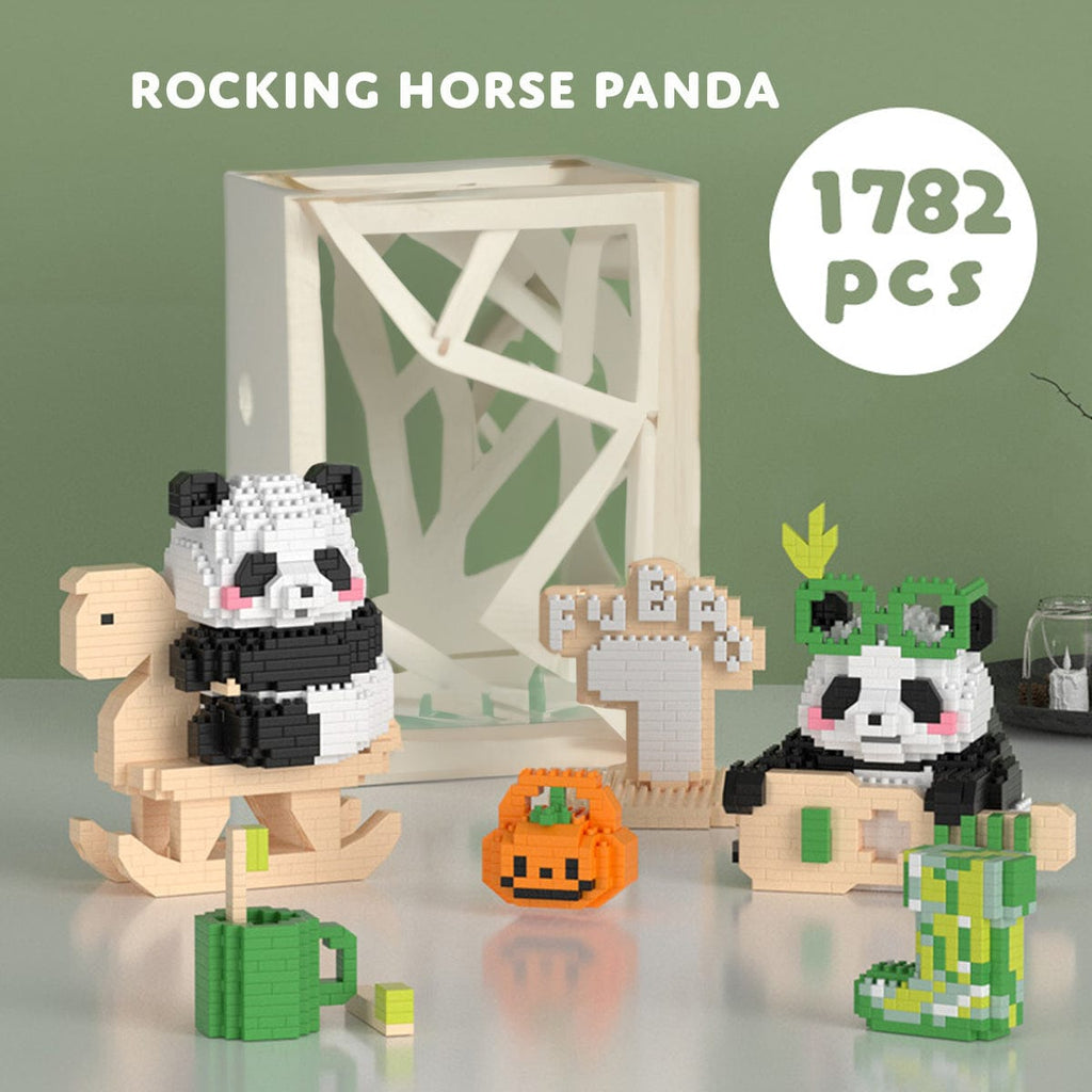 Buildiverse Rocking Horse (1782 PCS) Kawaii Panda Sets