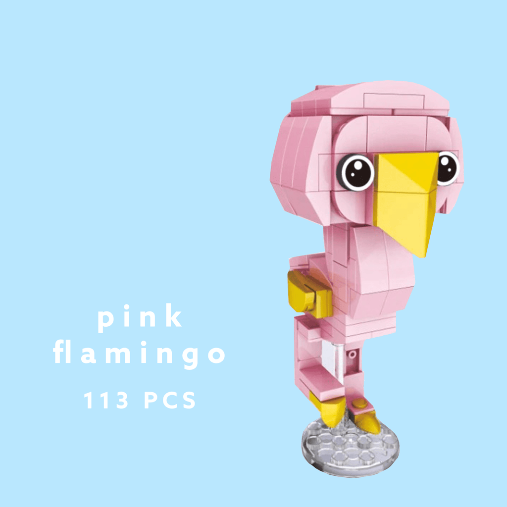 Buildiverse Pink Flamingo Adorable Animals