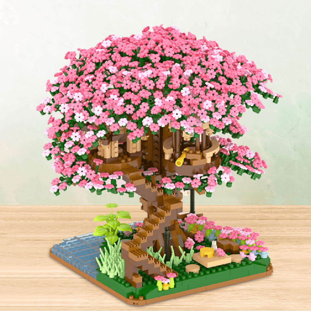 Buildiverse Pink - 2138 PCS Mini Cherry Tree House